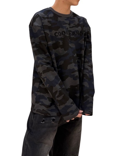 COOK JEANS(クックジーンズ)の「カットオフスウェットTシャツ(スウェット・メンズ・ウッドランド/ホワイト/ブラック・LARGE/MEDIUM)」の6枚目の写真