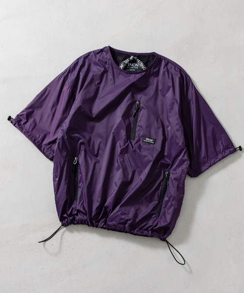 TAION（タイオン）の「【TAION(タイオン)】〈ユニセックス〉ノンダウン マウンテン クルーネック Wジップポケット ハーフスリーブ カットソー（Tシャツ/カットソー・メンズ・ライトグレー/ダークネイビー/ダークパープル/オリーブ/ブラック/ブラック系その他・XL/L/M/S/2XL）」の8枚目の写真