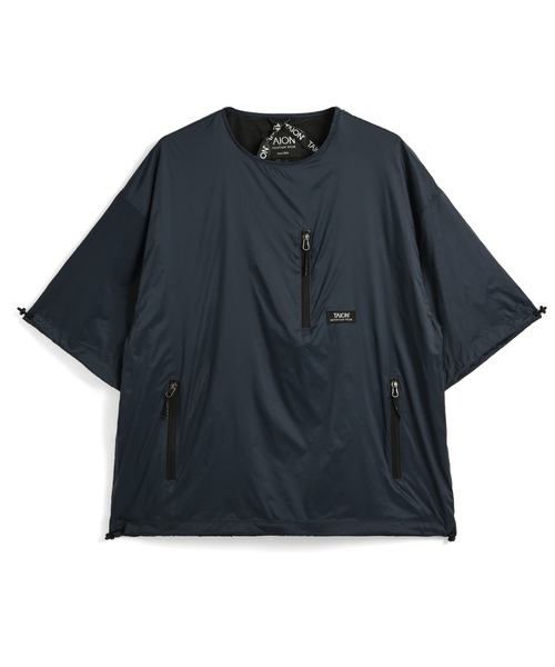 TAION（タイオン）の「【TAION(タイオン)】〈ユニセックス〉ノンダウン マウンテン クルーネック Wジップポケット ハーフスリーブ カットソー（Tシャツ/カットソー・メンズ・ライトグレー/ダークネイビー/ダークパープル/オリーブ/ブラック/ブラック系その他・XL/L/M/S/2XL）」の19枚目の写真