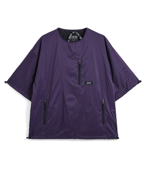 TAION（タイオン）の「【TAION(タイオン)】〈ユニセックス〉ノンダウン マウンテン クルーネック Wジップポケット ハーフスリーブ カットソー（Tシャツ/カットソー・メンズ・ライトグレー/ダークネイビー/ダークパープル/オリーブ/ブラック/ブラック系その他・XL/L/M/S/2XL）」の20枚目の写真