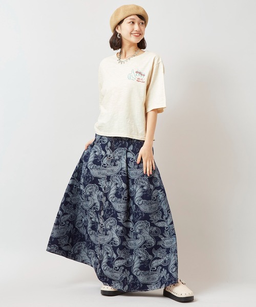 チャイハネ(チャイハネ)の「【チャイハネ】フォープリントTシャツ(Tシャツ/カットソー・レディース・ベージュ/イエロー/ブルー・FREE)」の6枚目の写真