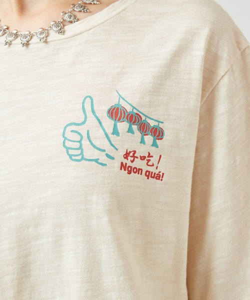 チャイハネ(チャイハネ)の「【チャイハネ】フォープリントTシャツ(Tシャツ/カットソー・レディース・ベージュ/イエロー/ブルー・FREE)」の10枚目の写真
