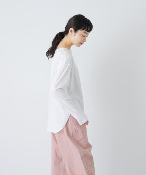 かぐれ(カグレ)の「シフォン天竺カットソー(Tシャツ/カットソー・レディース・オフホワイト/ライトグレー・FREE)」の6枚目の写真