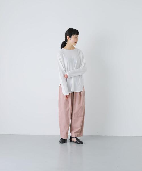 かぐれ(カグレ)の「シフォン天竺カットソー(Tシャツ/カットソー・レディース・オフホワイト/ライトグレー・FREE)」の7枚目の写真