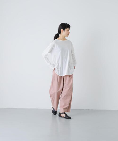 かぐれ(カグレ)の「シフォン天竺カットソー(Tシャツ/カットソー・レディース・オフホワイト/ライトグレー・FREE)」の8枚目の写真