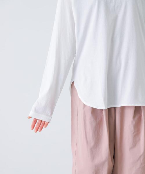 かぐれ(カグレ)の「シフォン天竺カットソー(Tシャツ/カットソー・レディース・オフホワイト/ライトグレー・FREE)」の13枚目の写真