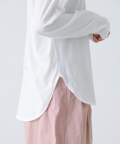 かぐれ(カグレ)の「シフォン天竺カットソー(Tシャツ/カットソー・レディース・オフホワイト/ライトグレー・FREE)」の14枚目の写真