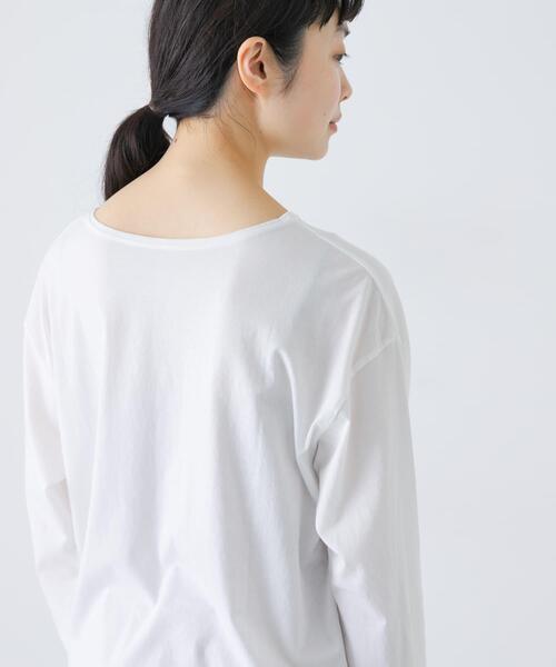 かぐれ(カグレ)の「シフォン天竺カットソー(Tシャツ/カットソー・レディース・オフホワイト/ライトグレー・FREE)」の15枚目の写真