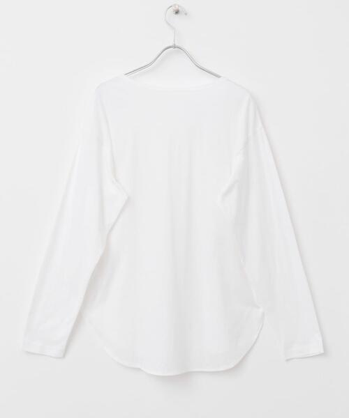 かぐれ(カグレ)の「シフォン天竺カットソー(Tシャツ/カットソー・レディース・オフホワイト/ライトグレー・FREE)」の17枚目の写真