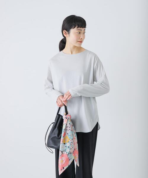 かぐれ(カグレ)の「シフォン天竺カットソー(Tシャツ/カットソー・レディース・オフホワイト/ライトグレー・FREE)」の21枚目の写真