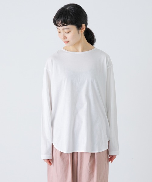 かぐれ（カグレ）の「シフォン天竺カットソー（Tシャツ/カットソー・レディース・オフホワイト/ライトグレー・FREE）」の17枚目の写真