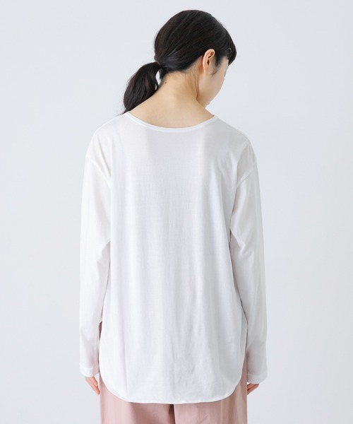 かぐれ（カグレ）の「シフォン天竺カットソー（Tシャツ/カットソー・レディース・オフホワイト/ライトグレー・FREE）」の19枚目の写真