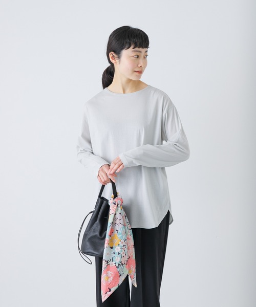 かぐれ（カグレ）の「シフォン天竺カットソー（Tシャツ/カットソー・レディース・オフホワイト/ライトグレー・FREE）」の11枚目の写真