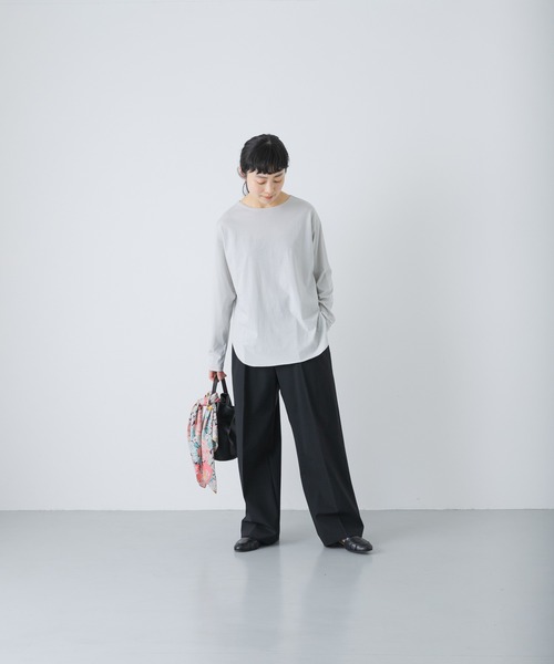 かぐれ（カグレ）の「シフォン天竺カットソー（Tシャツ/カットソー・レディース・オフホワイト/ライトグレー・FREE）」の15枚目の写真