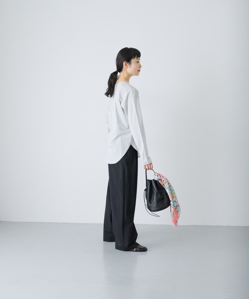 かぐれ（カグレ）の「シフォン天竺カットソー（Tシャツ/カットソー・レディース・オフホワイト/ライトグレー・FREE）」の16枚目の写真