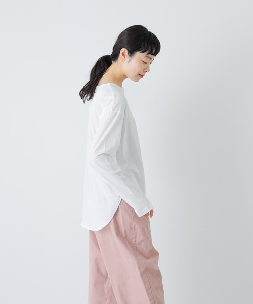 かぐれ（カグレ）の「シフォン天竺カットソー（Tシャツ/カットソー・レディース・オフホワイト/ライトグレー・FREE）」の7枚目の写真