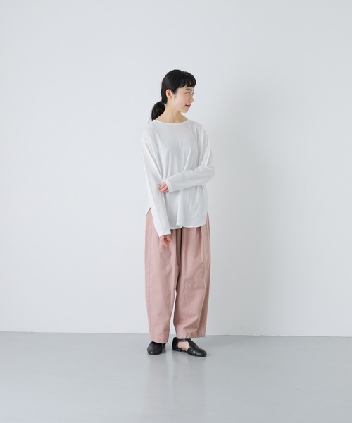 かぐれ（カグレ）の「シフォン天竺カットソー（Tシャツ/カットソー・レディース・オフホワイト/ライトグレー・FREE）」の10枚目の写真