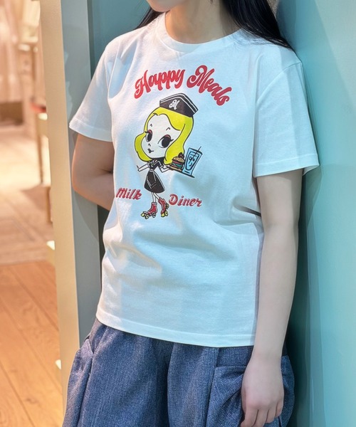 MILK(ミルク)の「HAPPY Meals Tシャツ(Tシャツ/カットソー・レディース・B/A・FREE)」の1枚目の写真