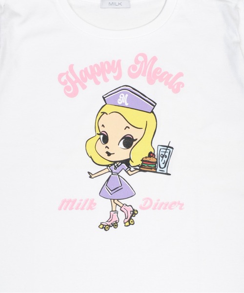 MILK(ミルク)の「HAPPY Meals Tシャツ(Tシャツ/カットソー・レディース・B/A・FREE)」の8枚目の写真