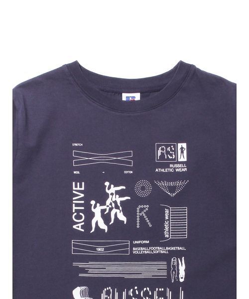 RUSSELL(ラッセル)の「【RUSSEL】211261-002 Wmns Campus Jersey S/S Graphic T CONVENIENCE YOUNG(Tシャツ/カットソー・レディース・ネイビー・F)」の7枚目の写真