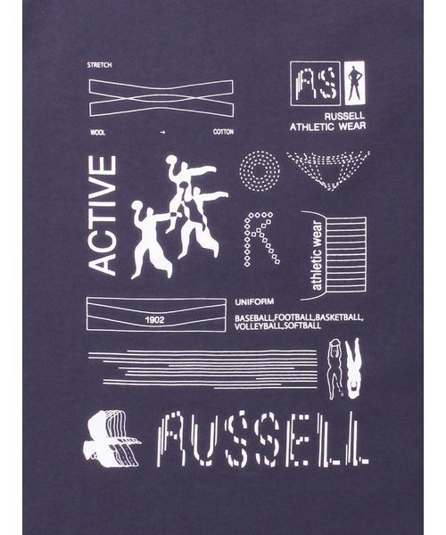 RUSSELL(ラッセル)の「【RUSSEL】211261-002 Wmns Campus Jersey S/S Graphic T CONVENIENCE YOUNG(Tシャツ/カットソー・レディース・ネイビー・F)」の4枚目の写真