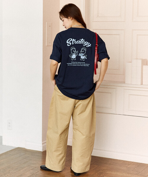 PUBLUX(パブリュクス)の「PUBLUX/パブリュクス <機能性素材>STRATEGY キャット プリント Tシャツ 限定展開(Tシャツ/カットソー・レディース・ピンク/ブラック/ネイビー・LARGE/MEDIUM/SMALL)」の9枚目の写真