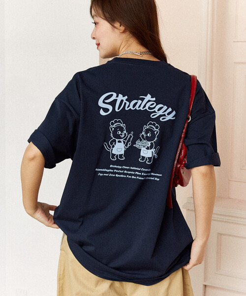 PUBLUX(パブリュクス)の「PUBLUX/パブリュクス <機能性素材>STRATEGY キャット プリント Tシャツ 限定展開(Tシャツ/カットソー・レディース・ピンク/ブラック/ネイビー・LARGE/MEDIUM/SMALL)」の11枚目の写真