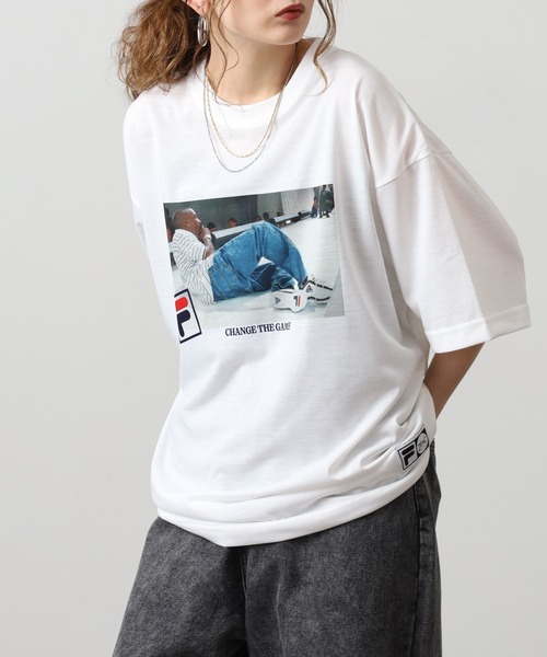 FILA HERITAGE(フィラヘリテージ)の「FILA HERITAGE 2PAC PHOTO TEE オーバーサイズTシャツ 半袖(Tシャツ/カットソー・メンズ・ホワイト系1/ホワイト/ネイビー/ブラック/ホワイト系/ネイビー系・XL/L/M)」の12枚目の写真