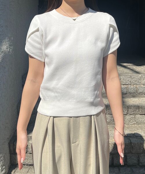 CAPRICIEUX LE'MAGE(カプリシューレマージュ)の「チューリップスリーブニット(ニット/セーター・レディース・ブラック/ホワイト/グレー・FREE)」の19枚目の写真