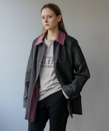Collar half work jacket [KNSS05JK02]_Charcoal
