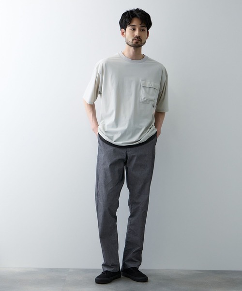 NAVY(ネイビー)の「【SARARI /サラリ】接触冷感 抗菌防臭 ドライ クールメッシュストレートパンツ(その他パンツ・メンズ・杢グレー/オフホワイト/ブラック/ベージュ系/ネイビー系/カーキ系・M/S/XL/L)」の11枚目の写真