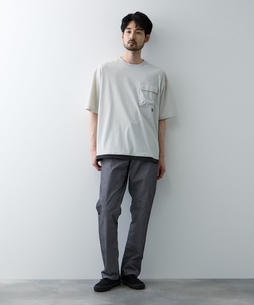 NAVY(ネイビー)の「【SARARI /サラリ】接触冷感 抗菌防臭 ドライ クールメッシュストレートパンツ(その他パンツ・メンズ・杢グレー/オフホワイト/ブラック/ベージュ系/ネイビー系/カーキ系・M/S/XL/L)」の12枚目の写真