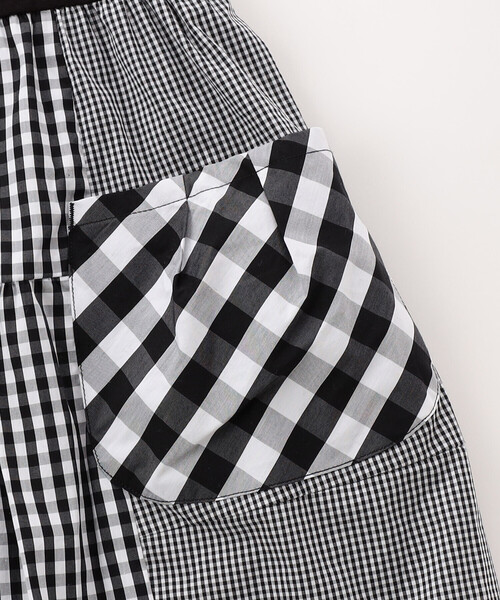 COMME CA ISM(コムサイズム)の「ギンガムチェック バルーンワンピース(ワンピース・キッズ・ブラック・120cm/110cm/100cm/150cm/140cm/130cm)」の5枚目の写真