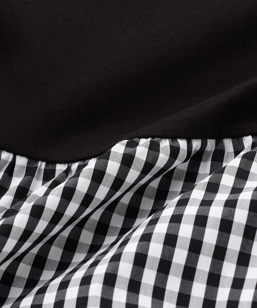 COMME CA ISM(コムサイズム)の「ギンガムチェック バルーンワンピース(ワンピース・キッズ・ブラック・120cm/110cm/100cm/150cm/140cm/130cm)」の10枚目の写真