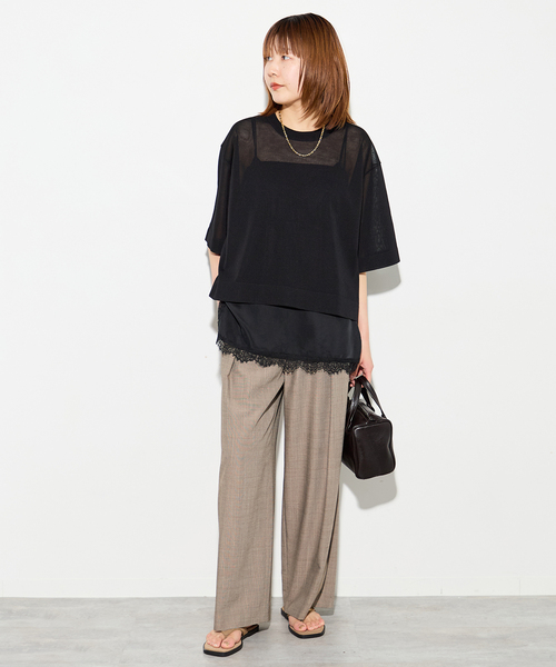 journal standard L'essage(ジャーナルスタンダードレサージュ)の「フォルムニットTシャツ(ニット/セーター・レディース・ブルー系その他/ベージュ系その他/ブラック・FREE)」の22枚目の写真