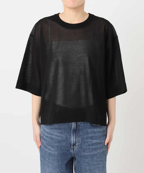 journal standard L'essage（ジャーナルスタンダードレサージュ）の「フォルムニットTシャツ（ニット/セーター・レディース・ブルー系その他/ベージュ系その他/ブラック・FREE）」の12枚目の写真