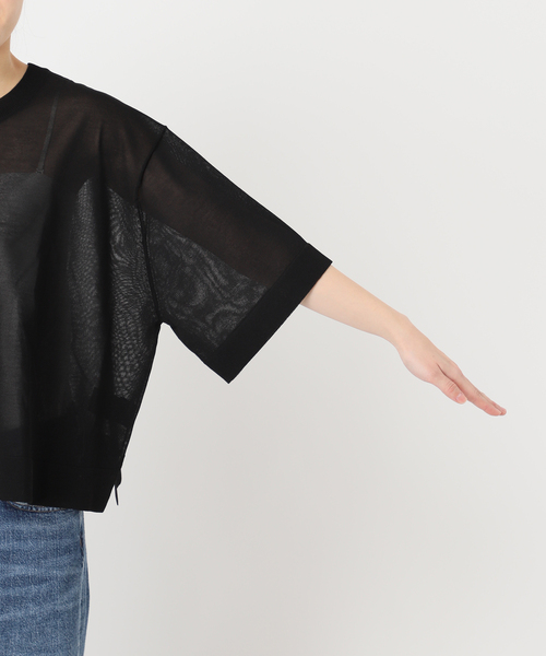 journal standard L'essage（ジャーナルスタンダードレサージュ）の「フォルムニットTシャツ（ニット/セーター・レディース・ブルー系その他/ベージュ系その他/ブラック・FREE）」の16枚目の写真