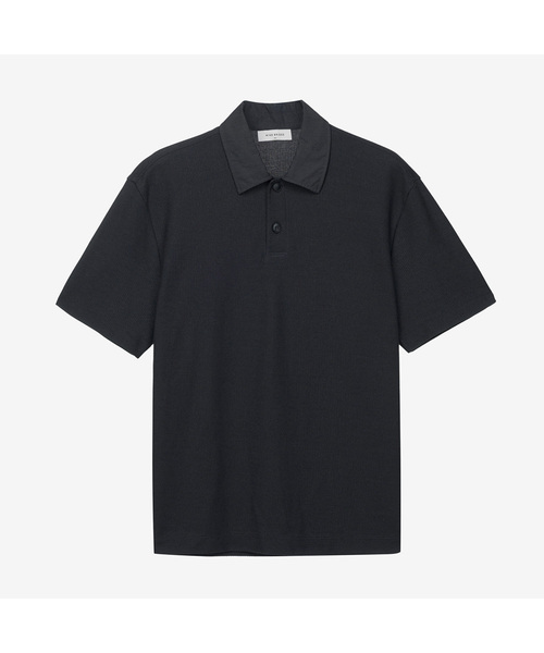 MINDBRIDGE(マインドブリッジ)の「ウーブンカラー配色Tシャツ - 2カラー MYTS3105(ポロシャツ・メンズ・カーキ/チャコール・100/110/95/105)」の1枚目の写真