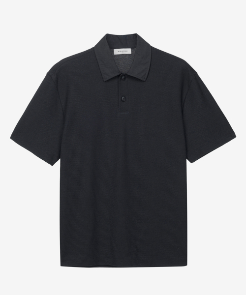 MINDBRIDGE(マインドブリッジ)の「ウーブンカラー配色Tシャツ - 2カラー MYTS3105(ポロシャツ・メンズ・カーキ/チャコール・100/110/95/105)」の6枚目の写真