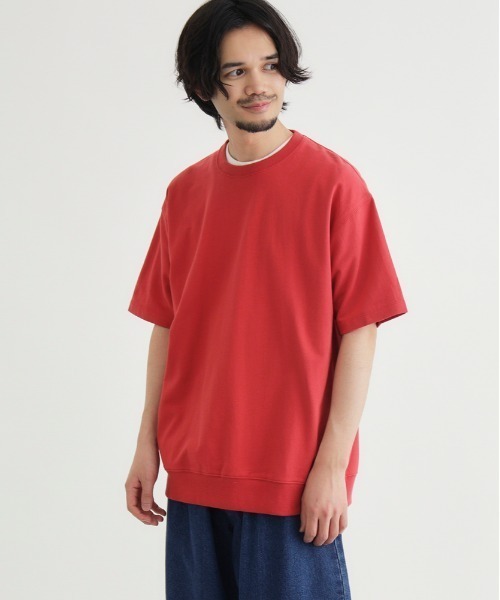 BACK NUMBER（バックナンバー）の「BACK NUMBER(バックナンバー)裾リブショートスリーブＴ（Tシャツ/カットソー・メンズ・ネイビー/イエロー/ダークグレー/レッド/ホワイト・L/XL/M/S）」の5枚目の写真