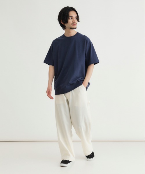 BACK NUMBER（バックナンバー）の「BACK NUMBER(バックナンバー)裾リブショートスリーブＴ（Tシャツ/カットソー・メンズ・ネイビー/イエロー/ダークグレー/レッド/ホワイト・L/XL/M/S）」の22枚目の写真