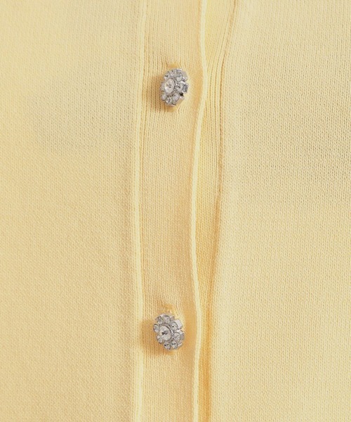 couture brooch(クチュールブローチ)の「【洗える・着映え】ビジューボタン 半袖カーディガン(カーディガン/ボレロ・レディース・ネイビー/ワインレッド/イエロー系その他/ホワイト系・42/38/36)」の17枚目の写真