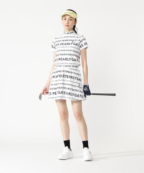 PEARLY GATES(パーリーゲイツ)の「【PEARLY GATES】ランダムロゴボーダー柄 スムース風ミニカノコ(Tシャツ/カットソー・レディース・ホワイト系その他・MEDIUM/LARGE/SMALL)」の12枚目の写真
