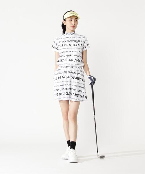 PEARLY GATES(パーリーゲイツ)の「【PEARLY GATES】ランダムロゴボーダー柄 スムース風ミニカノコ(Tシャツ/カットソー・レディース・ホワイト系その他・MEDIUM/LARGE/SMALL)」の13枚目の写真