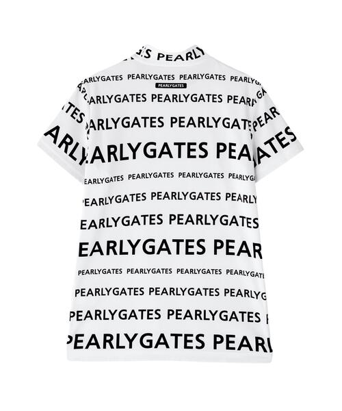PEARLY GATES(パーリーゲイツ)の「【PEARLY GATES】ランダムロゴボーダー柄 スムース風ミニカノコ(Tシャツ/カットソー・レディース・ホワイト系その他・MEDIUM/LARGE/SMALL)」の7枚目の写真