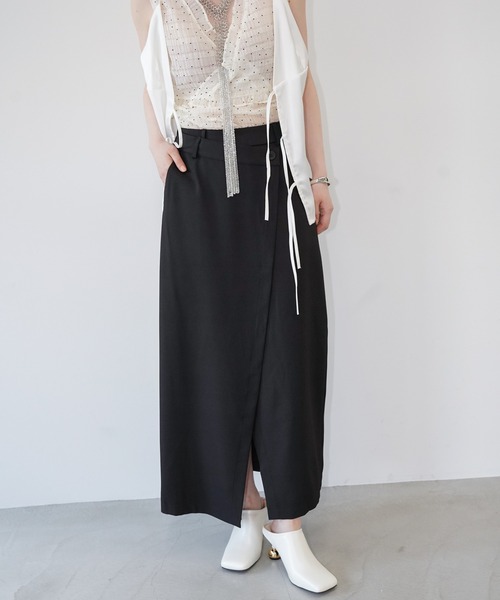 ラップライン ロングスカート chw26s224-ファッション通販サイト