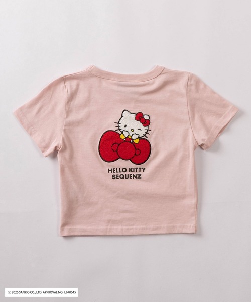 sanrio(サンリオ)の「【72】【Sanrio/サンリオ】Y2Kスタイル/ハローキティ サガラハート刺繍 ラインストーン バックデザイン クルーネックTシャツ/ピチT/チビT/ユニセックス(Tシャツ/カットソー・レディース・ブルー/ブラック/ピンク/ホワイト/ホワイト系その他/ブラック系その他・L/M/S)」の8枚目の写真