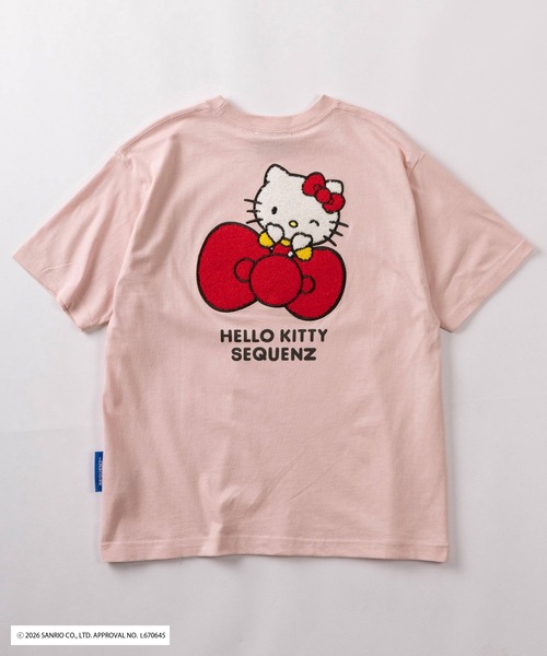 sanrio(サンリオ)の「【72】【Sanrio/サンリオ】Y2Kスタイル/ハローキティ サガラハート刺繍 ラインストーン バックデザイン クルーネックTシャツ/ピチT/チビT/ユニセックス(Tシャツ/カットソー・レディース・ブルー/ブラック/ピンク/ホワイト/ホワイト系その他/ブラック系その他・L/M/S)」の10枚目の写真