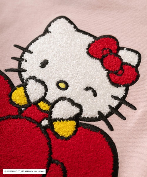 sanrio(サンリオ)の「【72】【Sanrio/サンリオ】Y2Kスタイル/ハローキティ サガラハート刺繍 ラインストーン バックデザイン クルーネックTシャツ/ピチT/チビT/ユニセックス(Tシャツ/カットソー・レディース・ブルー/ブラック/ピンク/ホワイト/ホワイト系その他/ブラック系その他・L/M/S)」の14枚目の写真