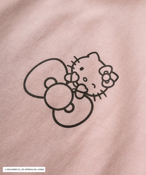 sanrio(サンリオ)の「【72】【Sanrio/サンリオ】Y2Kスタイル/ハローキティ サガラハート刺繍 ラインストーン バックデザイン クルーネックTシャツ/ピチT/チビT/ユニセックス(Tシャツ/カットソー・レディース・ブルー/ブラック/ピンク/ホワイト/ホワイト系その他/ブラック系その他・L/M/S)」の12枚目の写真